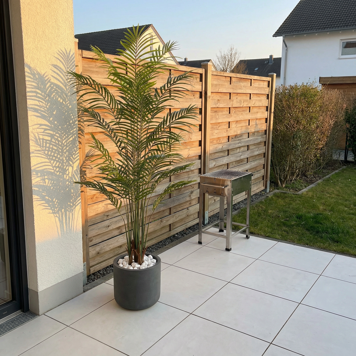 Kunst arecapalm 180 cm buiten op terras