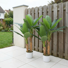 Kunst Bananenplant 120 cm (set van 2)
