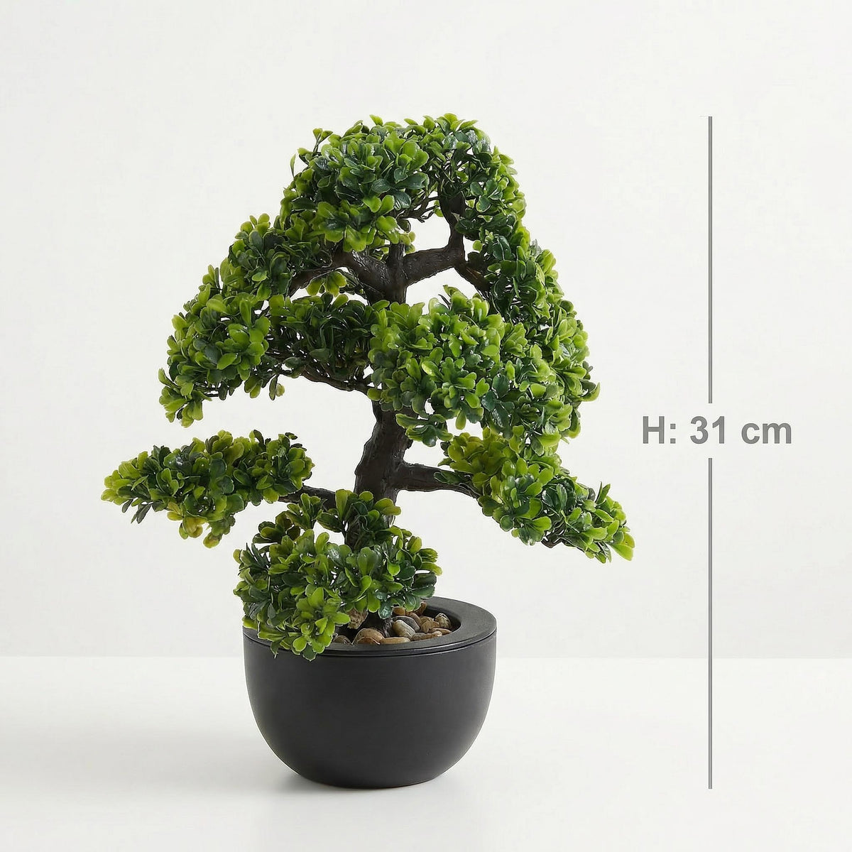 Kunst bonsai 30 cm met decoratieve pot, maatvoering 31 cm