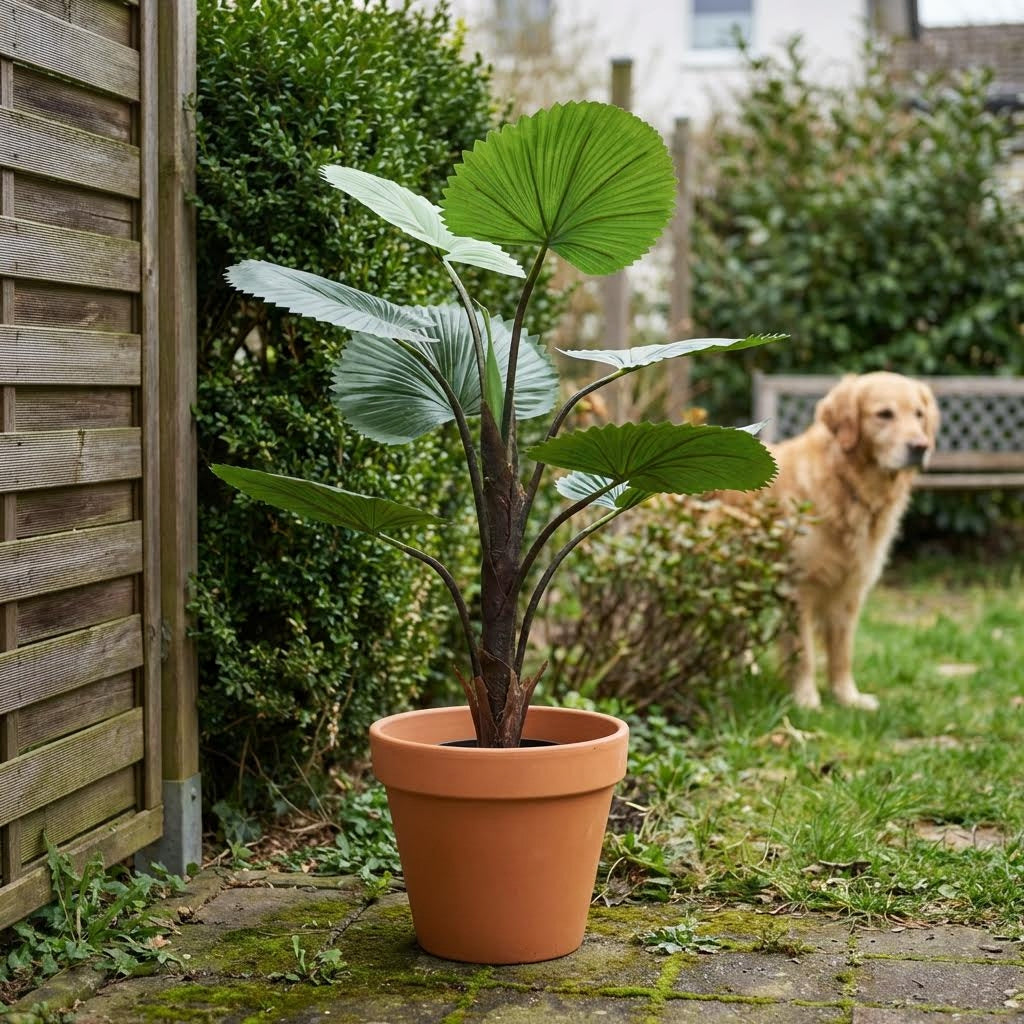 Kunst waaierpalm 75 cm buiten in tuin