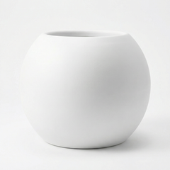 Pflanztopf Weiß Ø68 cm Kugelform PLENA