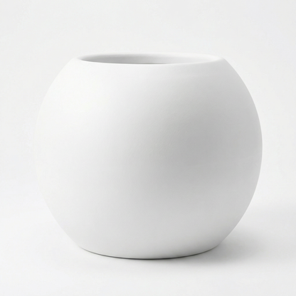 Blumentopf Ø50 cm Kugelform Weiß PLENA