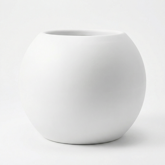 Blumentopf Ø50 cm Kugelform Weiß PLENA