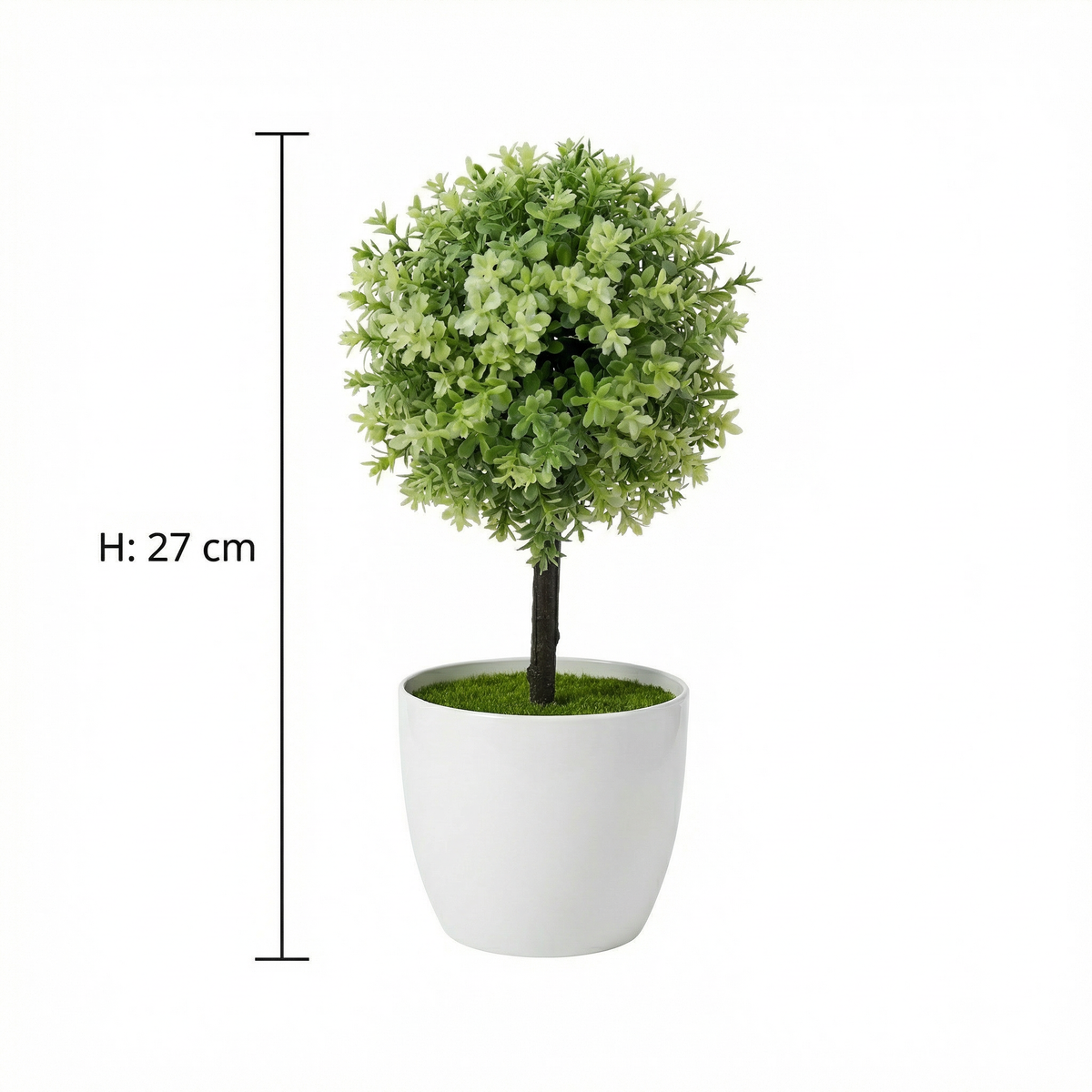 Künstlicher Mini-Kugelbaum 27 cm mit Dekotopf