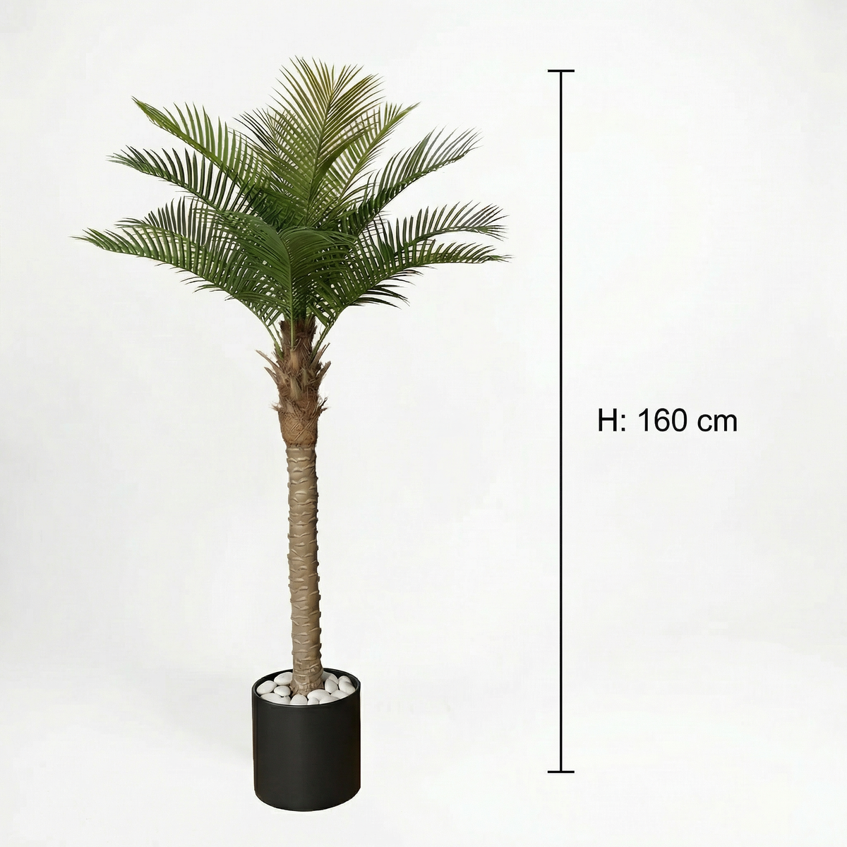 Kunst kokospalm 160 cm, maatvoering 160 cm
