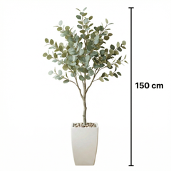 Kunst Eucalyptus 150 cm met decoratieve pot