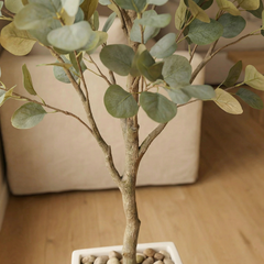 Kunst Eucalyptus 150 cm met decoratieve pot