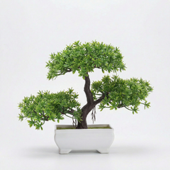 Kunst-Bonsai Blüte 20 cm mit Übertopf