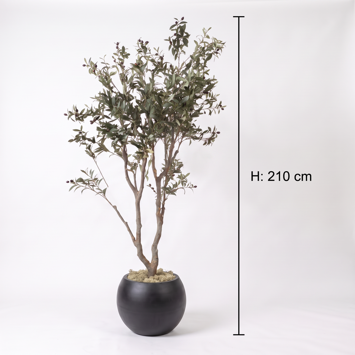 Kunst olijfboom 210 cm, maatvoering 210 cm