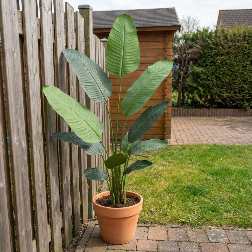 Kunstig strelitzia 180 cm udendørs i haven