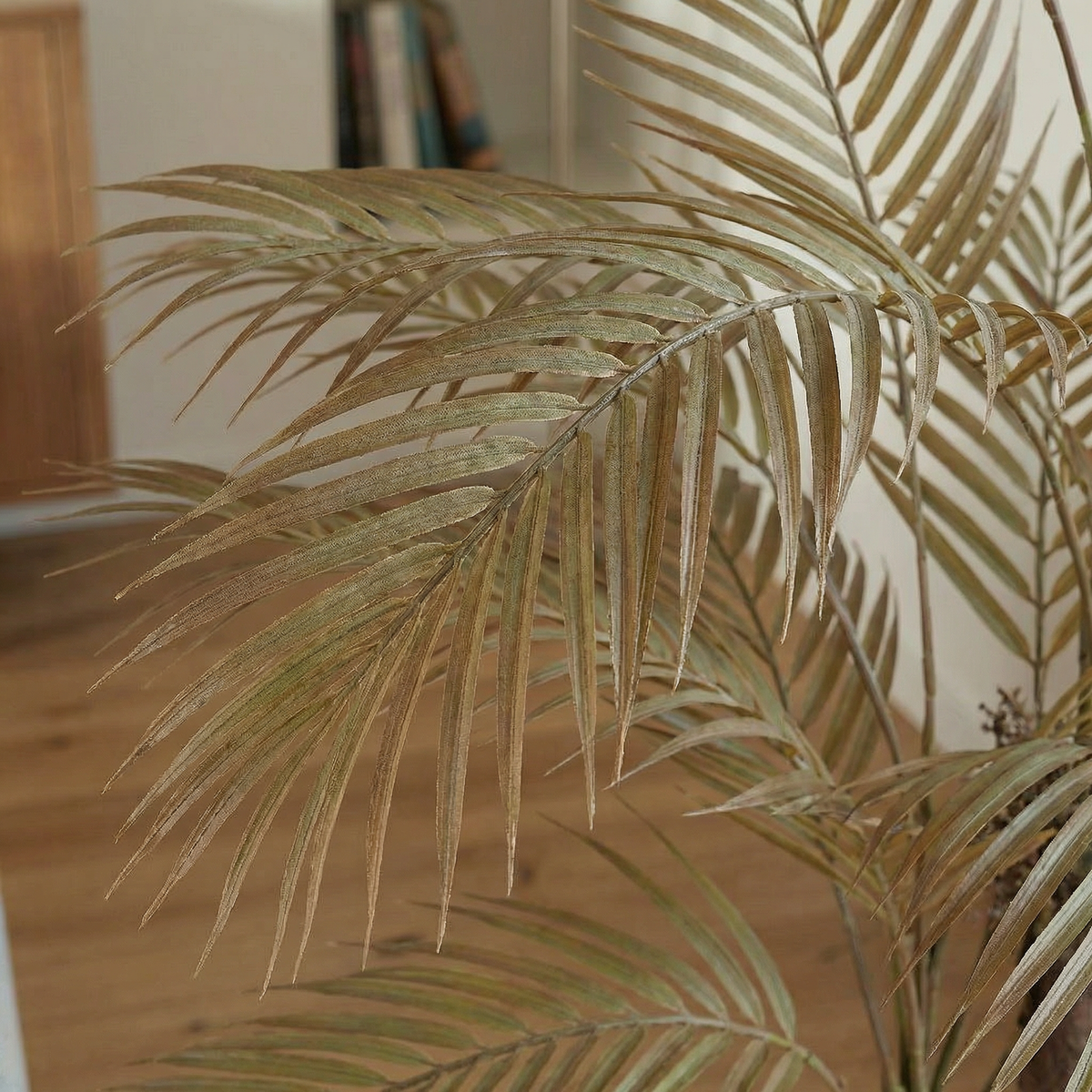 Kunstig phoenixpalme tør 150 cm, nærbillede af tørret palmeblad