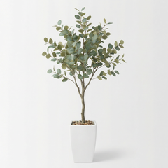 Kunst Eucalyptus 150 cm met decoratieve pot