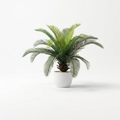 Kunst Cycas 40 cm met Steeksteel