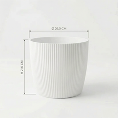 Plantenpot Ø26 cm Geribbeld CALMA