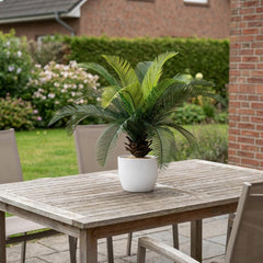 Kunst Cycas 40 cm met Steeksteel