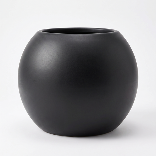 Blumentopf Ø33 cm Kugelform Schwarz PLENA