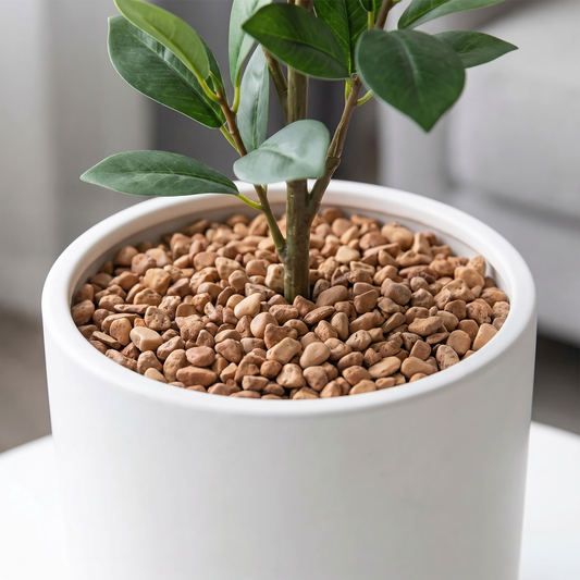 Dekosteine Rotbraun 1 kg für Pflanztöpfe