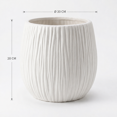 Plantenpot Wit Ø30 cm Gestructureerd VENA